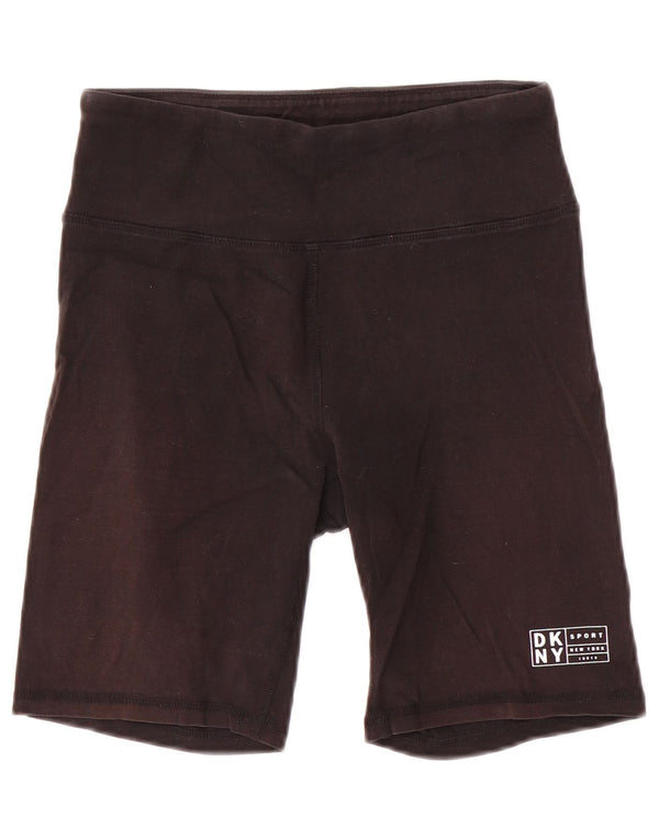 Dkny Womens Sports Shorts UK 8 Small Black