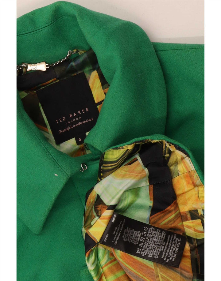 Ted Baker Dame Blazer Jakke Str. 0 2XS Grøn Uld