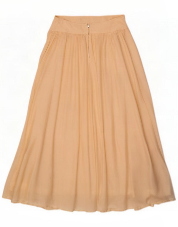 Byblos Plisseret nederdel til kvinder US 8 Medium W26 Beige Silk