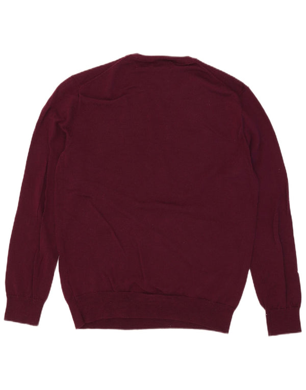 Polo Ralph Lauren Herre Slim Fit Crew Neck Jumper Sweater Medium Burgundy