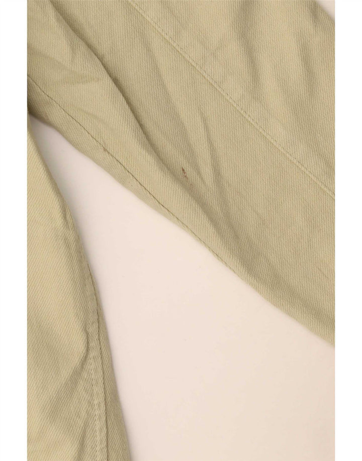 Zara Dame Oversized Denim Shirt UK 10 Small Beige Bomuld
