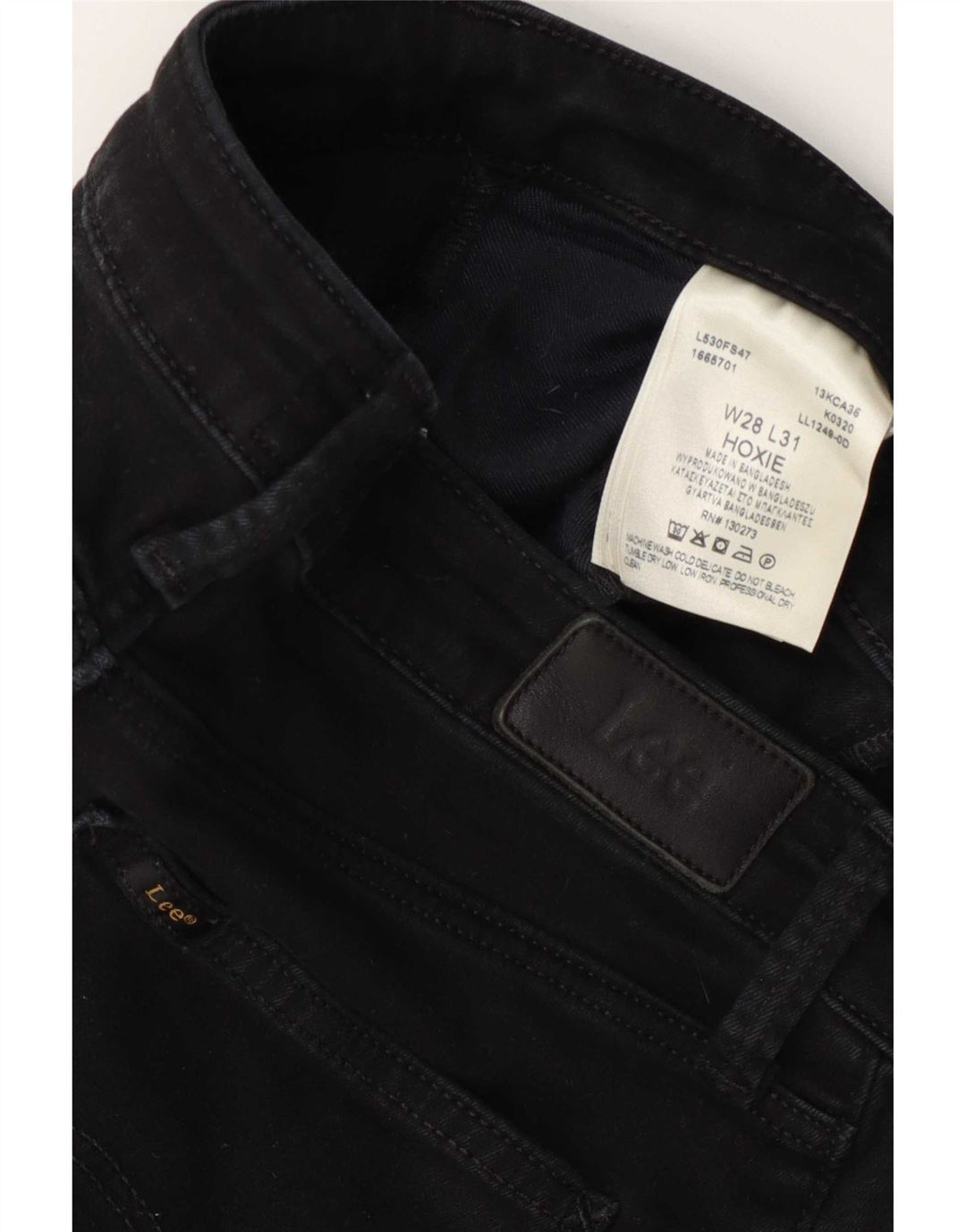 Lee Womens Hoxie Bootcut Jeans W28 L31 Sort bomuld