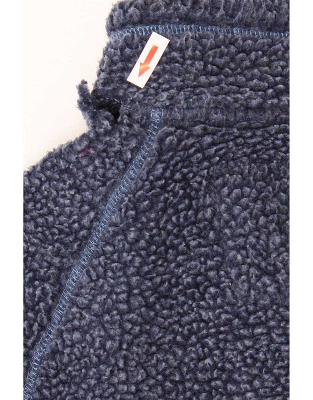 Weird Fish Dame Oversized Zip Neck Fleece Jumper UK 10 Small Navy Blue