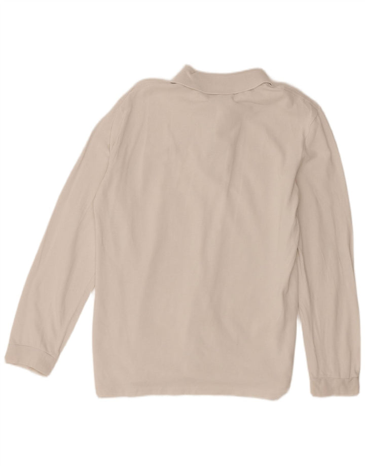 Lacoste Langærmet Polo Shirt til mænd Størrelse 4 Medium Hvid Bomuld