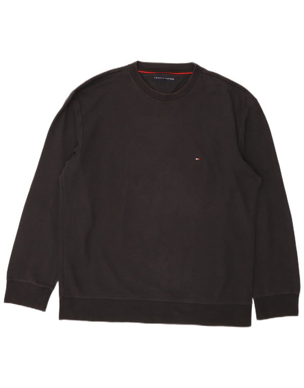 Tommy Hilfiger Herre Sweatshirt Jumper XL Sort Bomuld