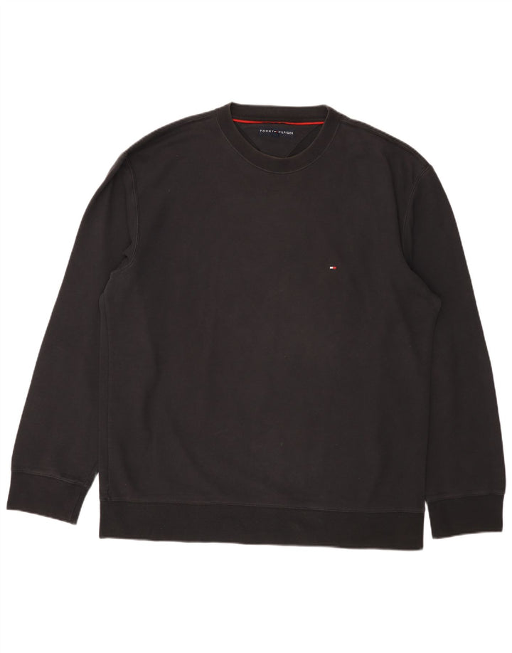 Tommy Hilfiger Herre Sweatshirt Jumper XL Sort Bomuld