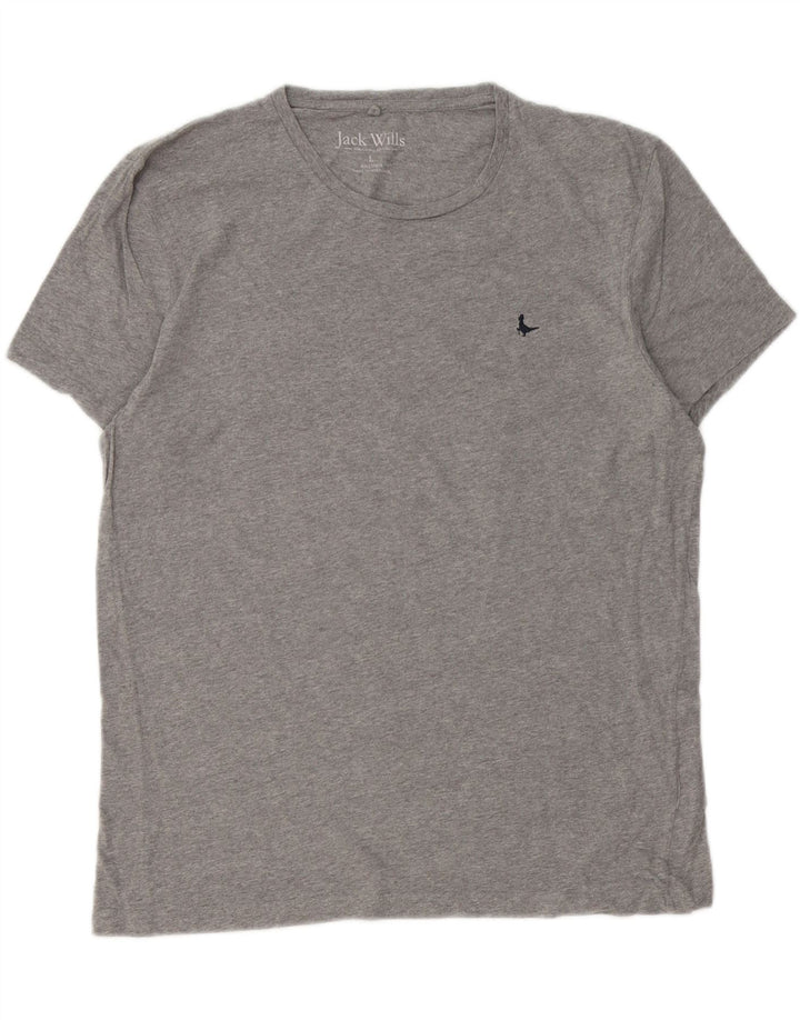 Jack Wills Herre T-Shirt Top Stor Grå Bomuld