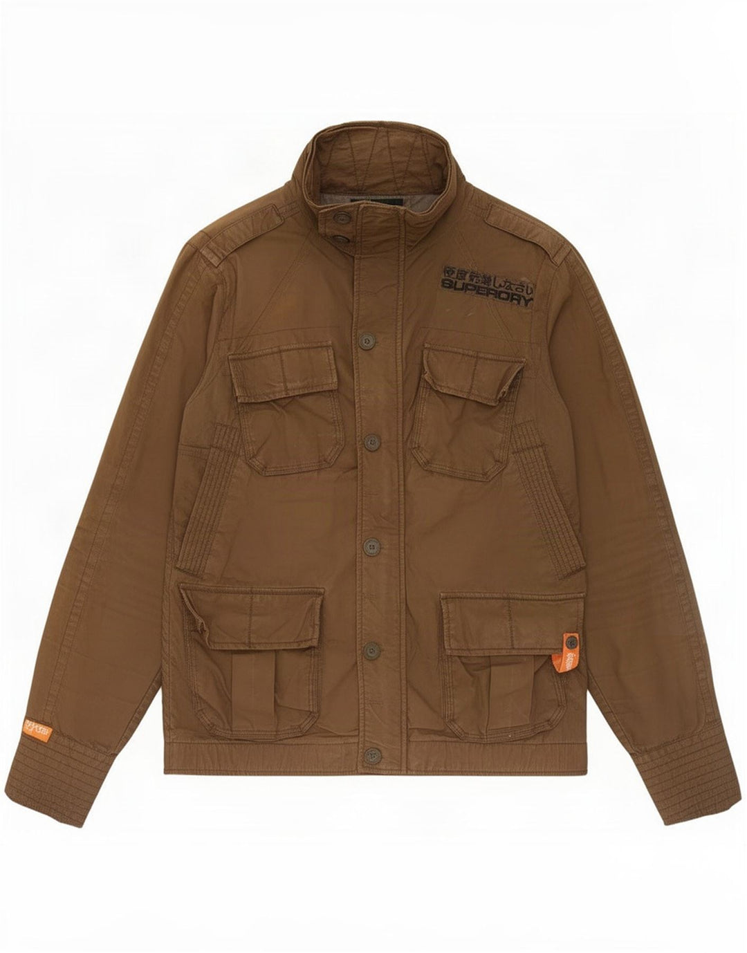 Superdry Herre Military Jacket UK 38 Medium Khaki Cotton