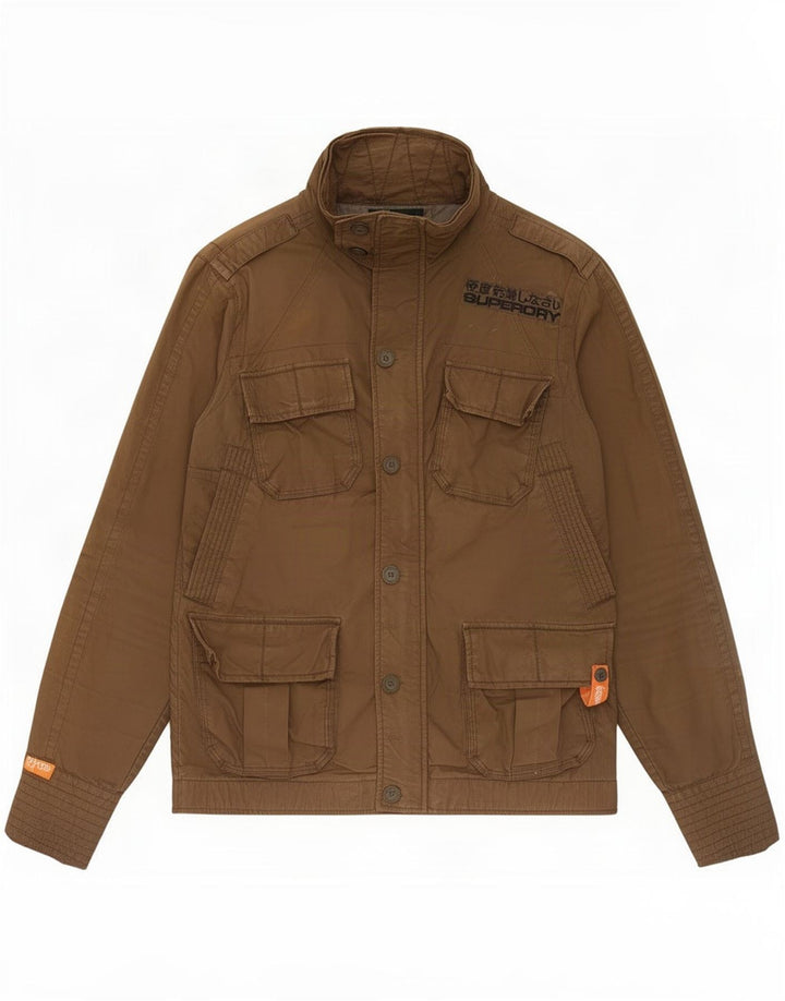 Superdry Herre Military Jacket UK 38 Medium Khaki Cotton