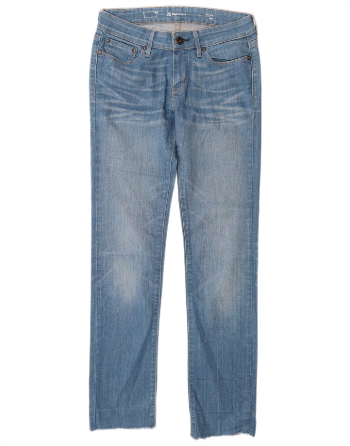 Levi's Dame Slight Curve Mid Rise Slim Jeans W25 L29 Blå Bomuld