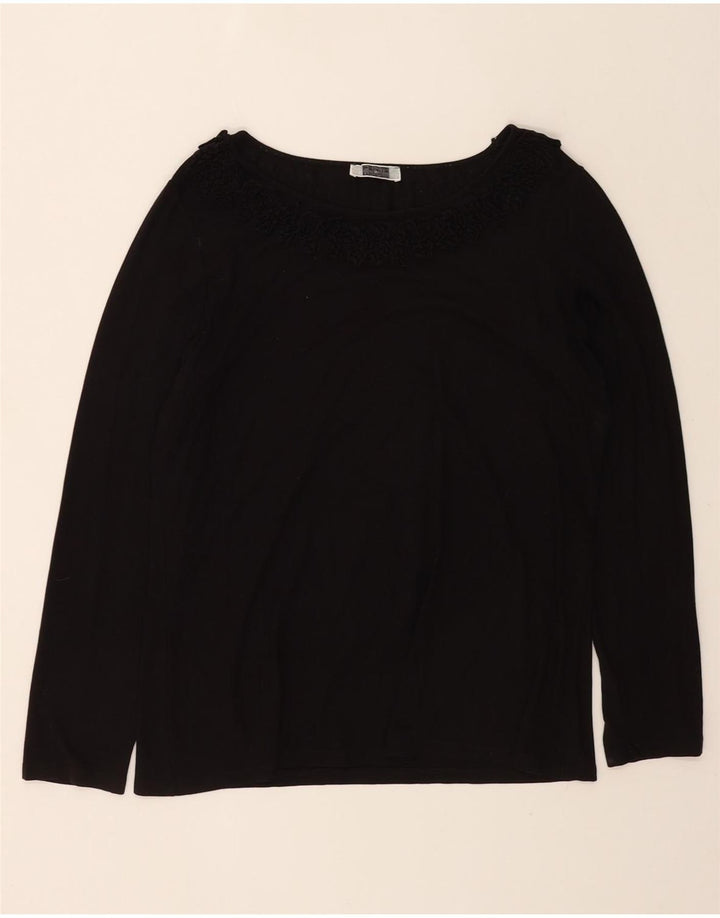 KRIZIA Womens Top Long Sleeve UK 12 Medium Black Vintage Krizia and Second-Hand Krizia from Messina Hembry 
