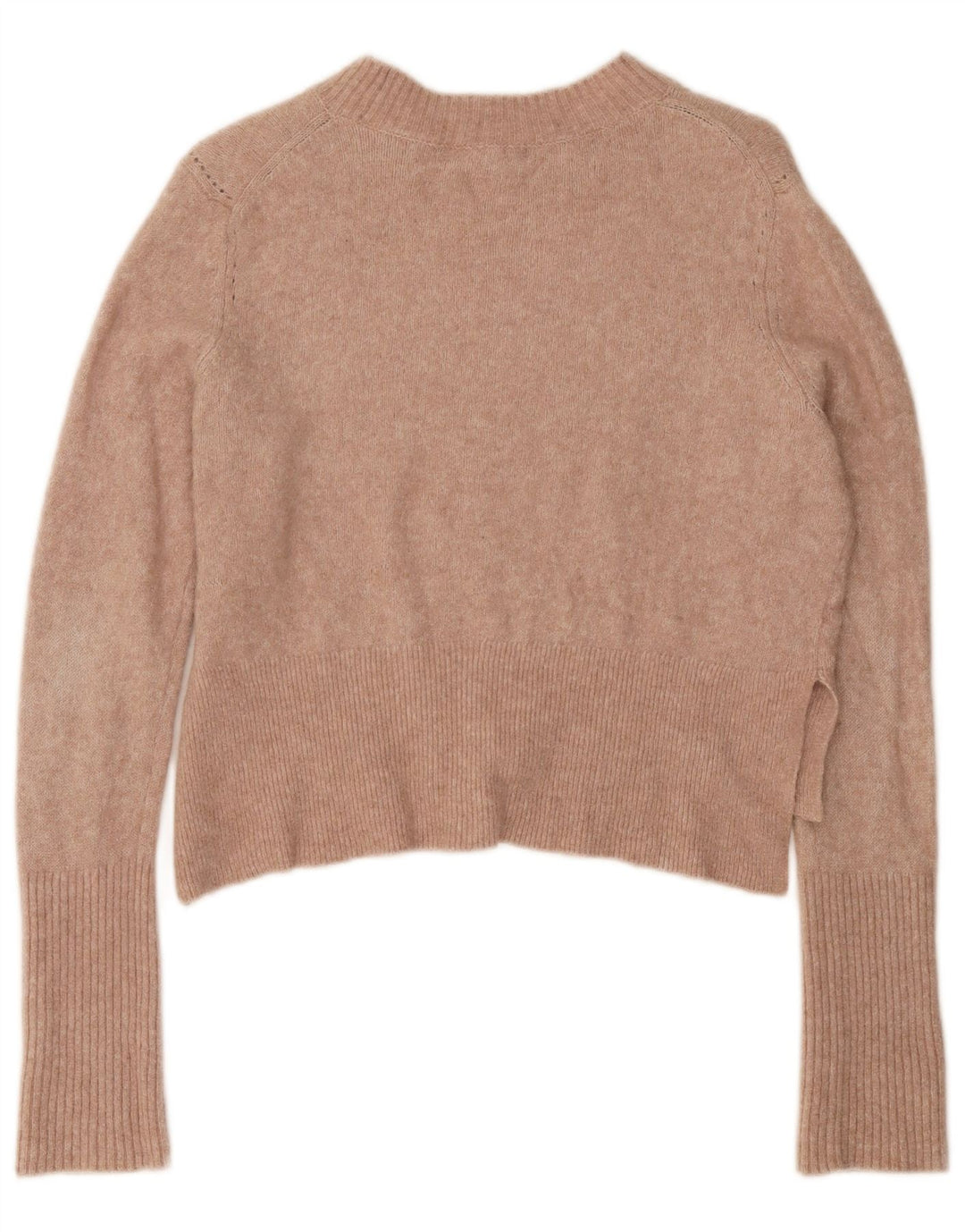 ALL SAINTS Dame Crop Boat Neck Jumper Sweater UK 14 Medium Pink