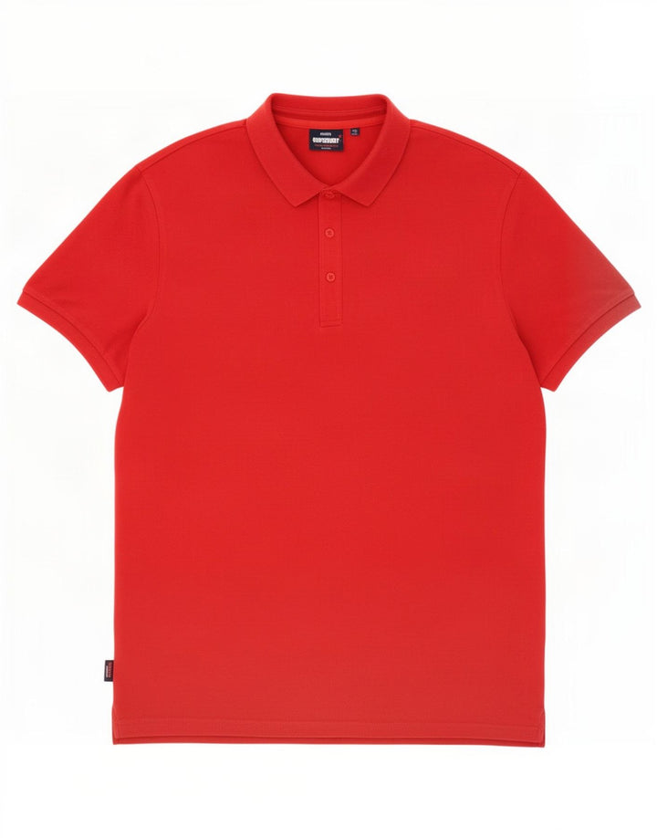 Superdry herre poloshirt 3XL rød bomuld