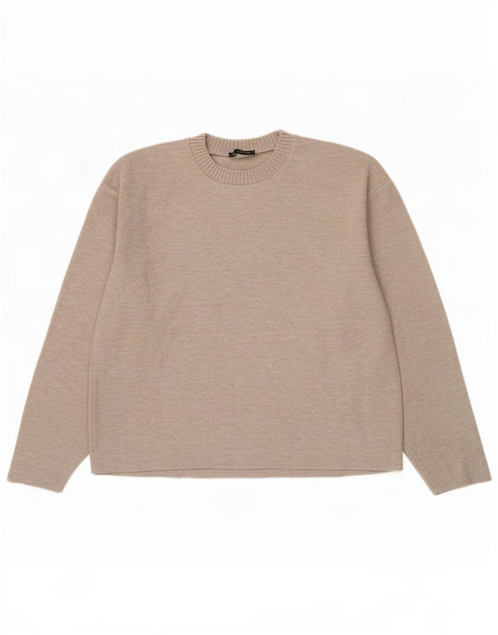 Zara Damebluse Top UK 14 Medium Beige Polyester
