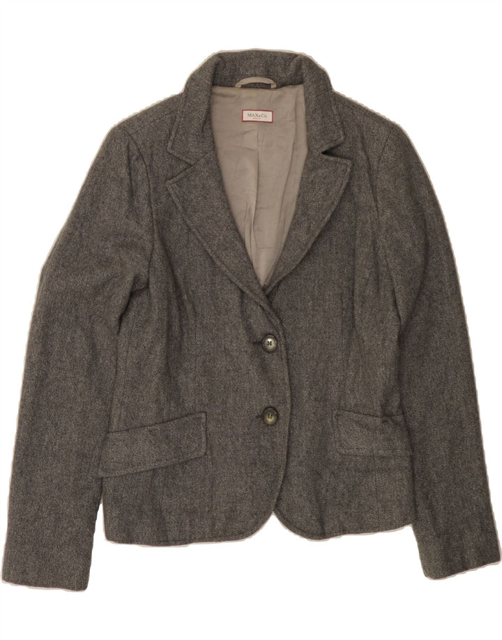 MAX & CO. Womens Classics 2 Button Blazer Jacket UK 14 Medium Grey Vintage Max & Co. and Second-Hand Max & Co. from Messina Hembry 