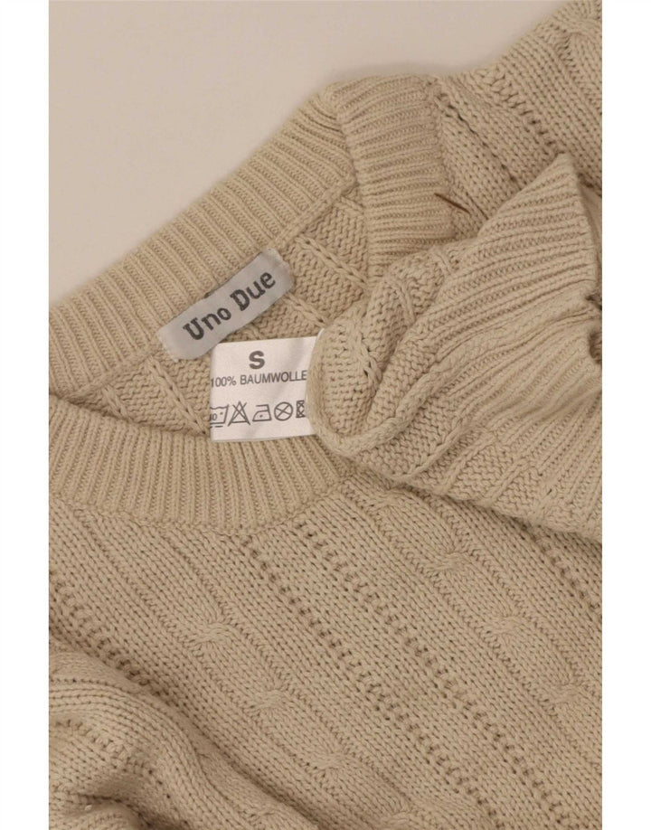 Uno Due Herre Crew Neck Jumper Sweater Lille Beige Bomuld