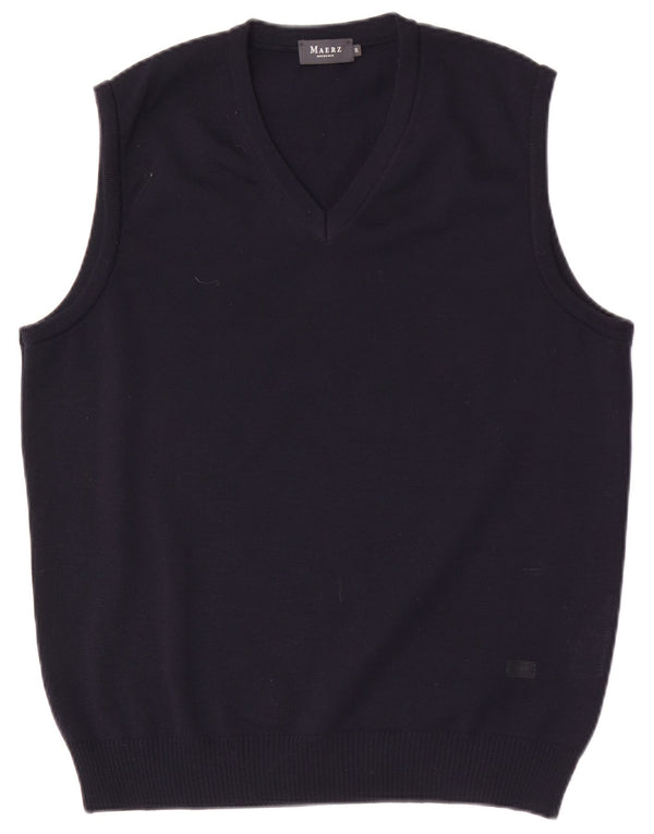 Maerz Muenchen Herrevest Tank Top IT 50 Medium Marineblå Uld