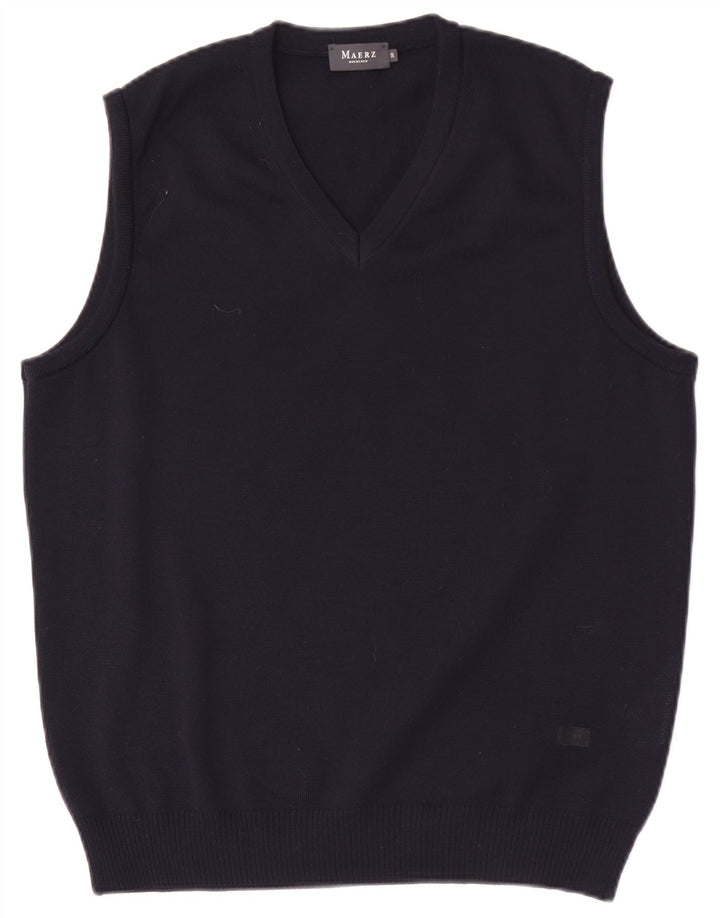 Maerz Muenchen Herrevest Tank Top IT 50 Medium Marineblå Uld