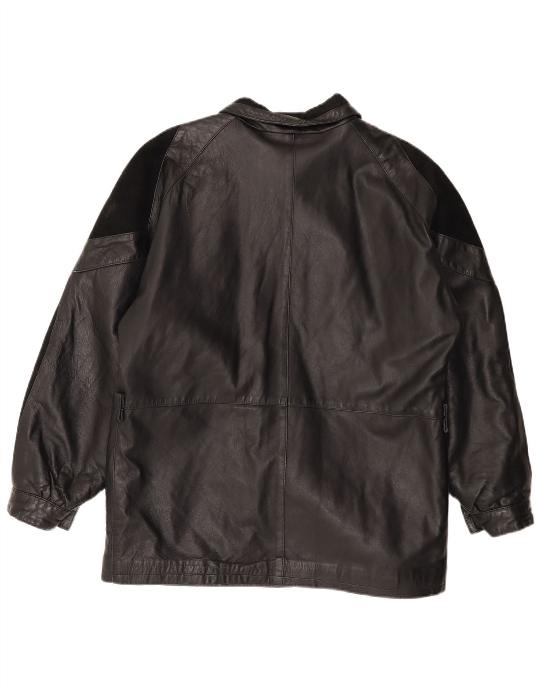 Vintage dame læderjakke EU 44 XL sort læder