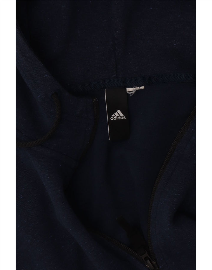 Adidas Hættetrøje med lynlås til mænd Medium Navy Blue Flecked