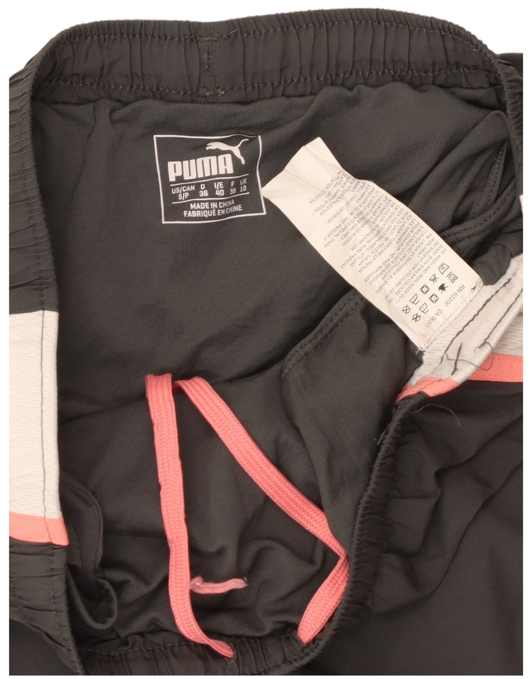 PUMA sportsshorts til kvinder UK 10 Small Black Colourblock Polyester
