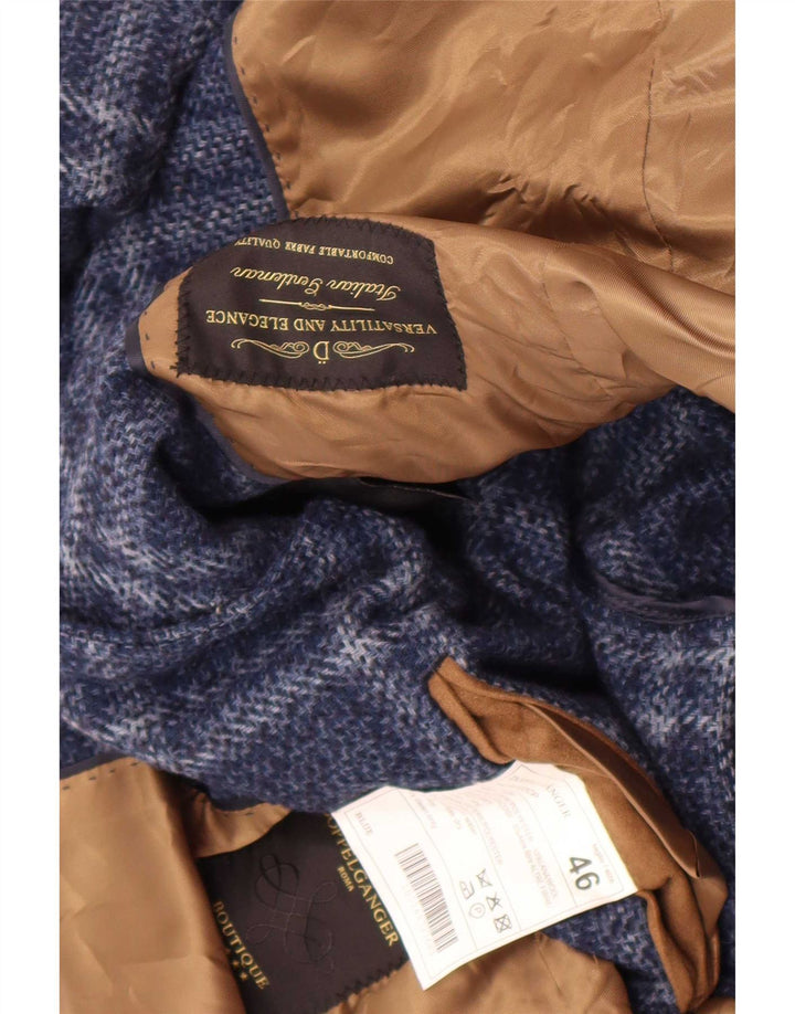 Vintage overtræk til mænd IT 46 Lille marineblå ternet polyester