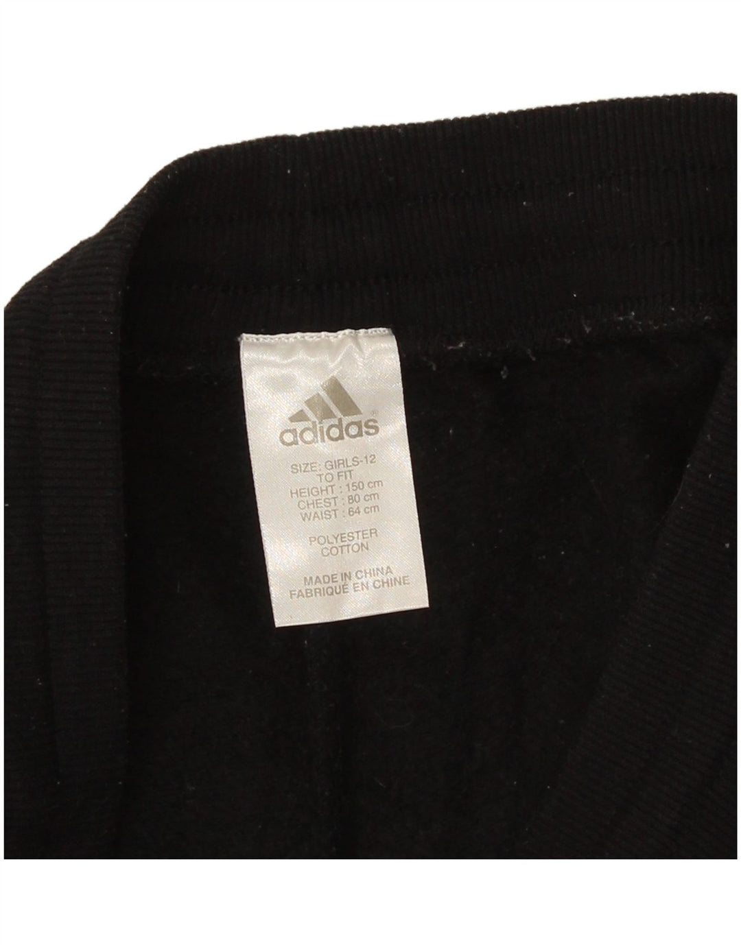 Adidas pigetræningsbukser 11-12 år Sort polyester