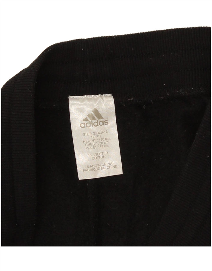 Adidas pigetræningsbukser 11-12 år Sort polyester