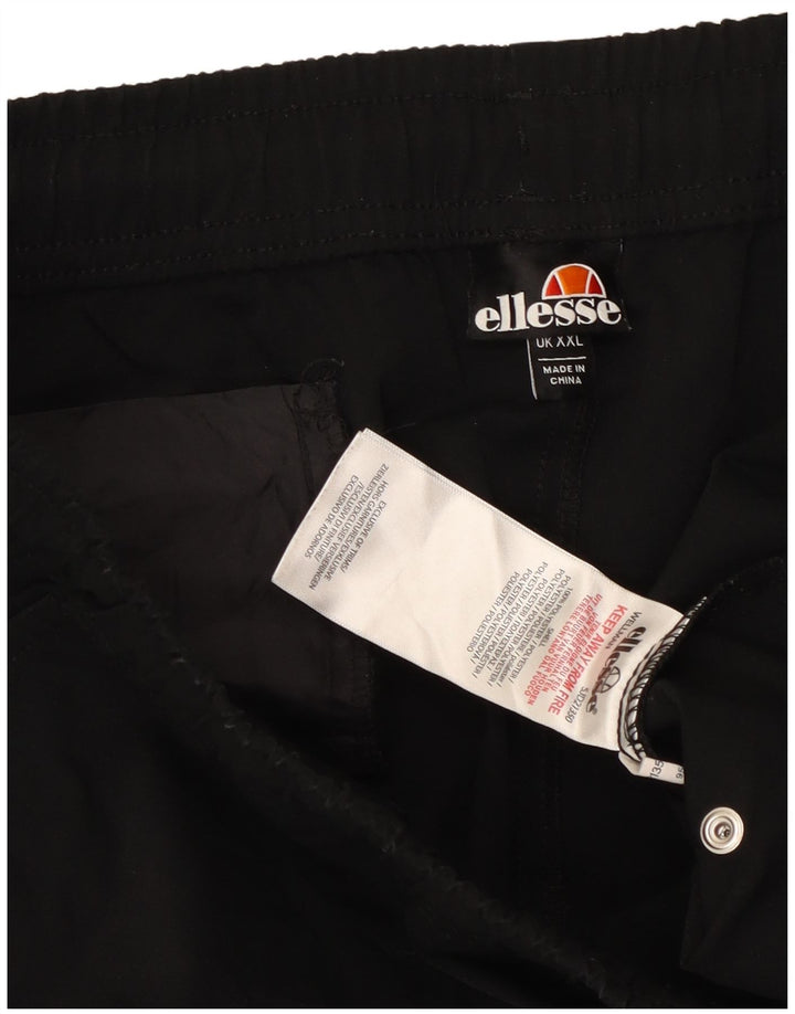 ELLESSE Herre Cargo Træningsdragt Bukser Joggers 2XL Sort Polyester