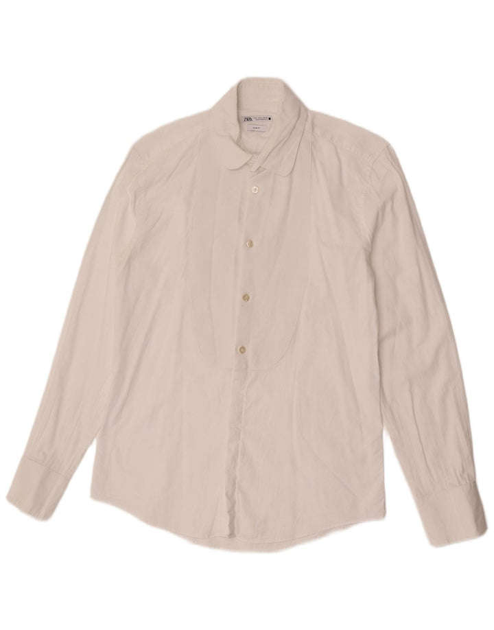 Zara Herre Slim Fit skjorte lille hvid