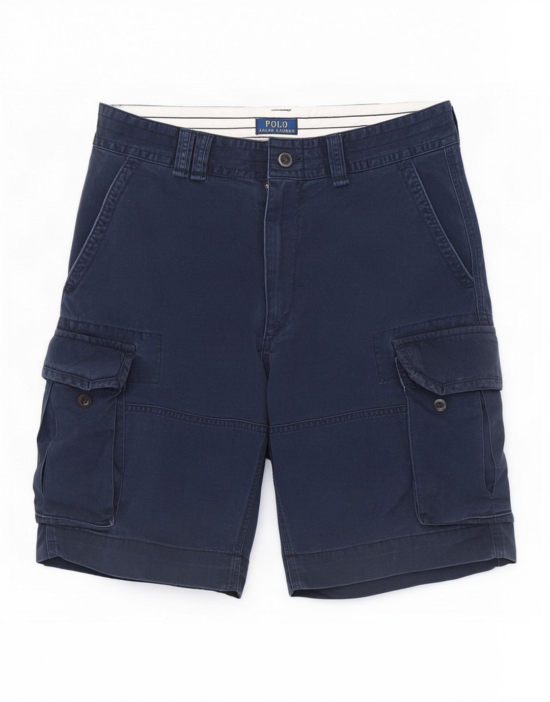 Ralph Lauren Herre Cargo Shorts W32 Mellem marineblå bomuld