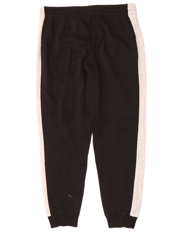 Kappa Mens Tracksuit Trousers Joggers XL  Black Colourblock Cotton