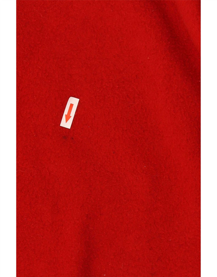 Endurance Dame Button Neck Fleece Jumper UK 10 Small Red Geometric