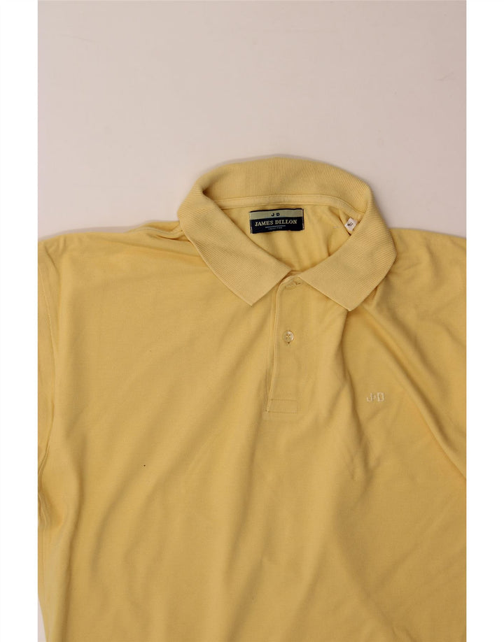 JAMES DILLON Mens Polo Shirt Medium Yellow Cotton Vintage James Dillon and Second-Hand James Dillon from Messina Hembry 