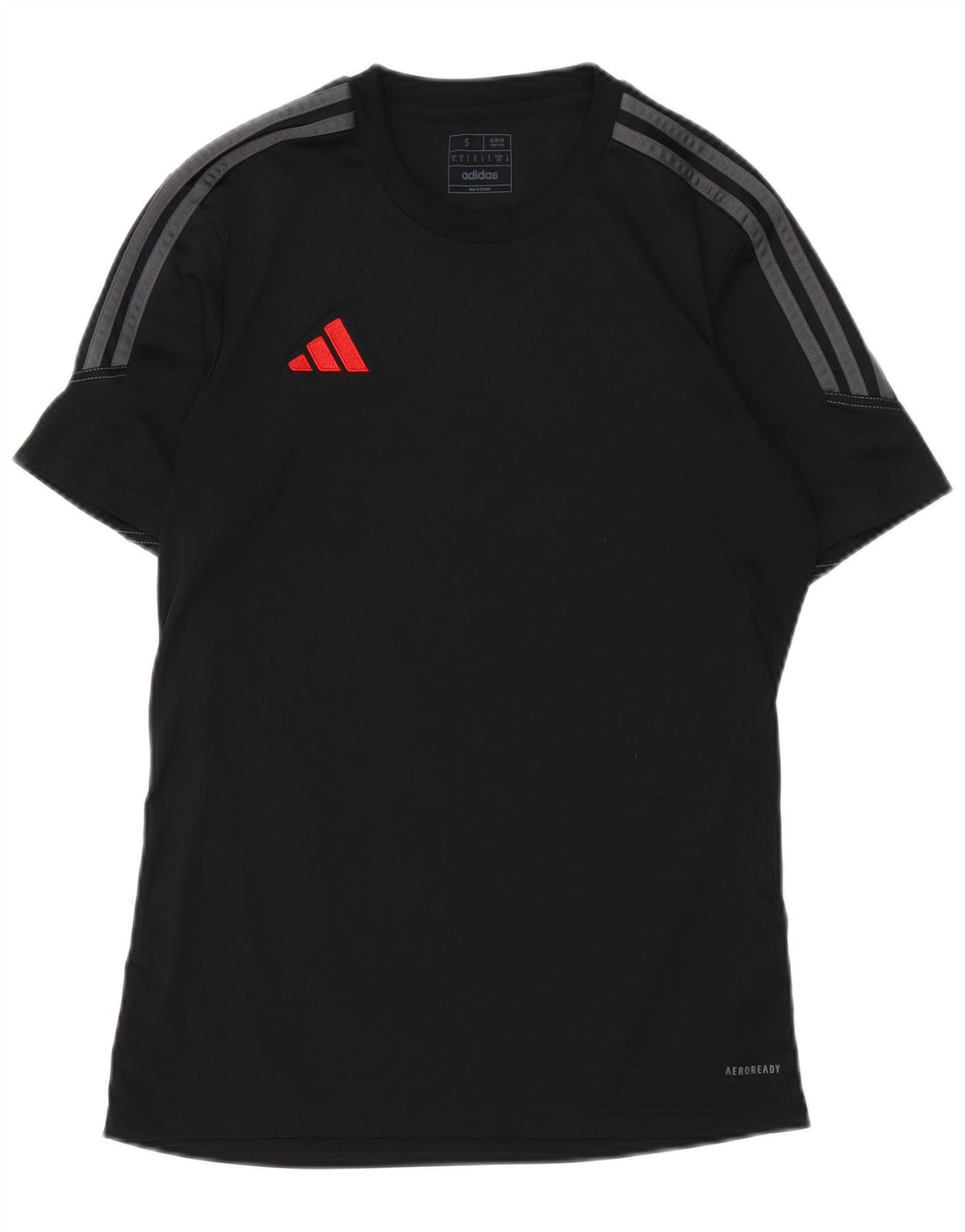 ADIDAS Aeroready Slim Fit T-shirt top til mænd, lille sort polyester
