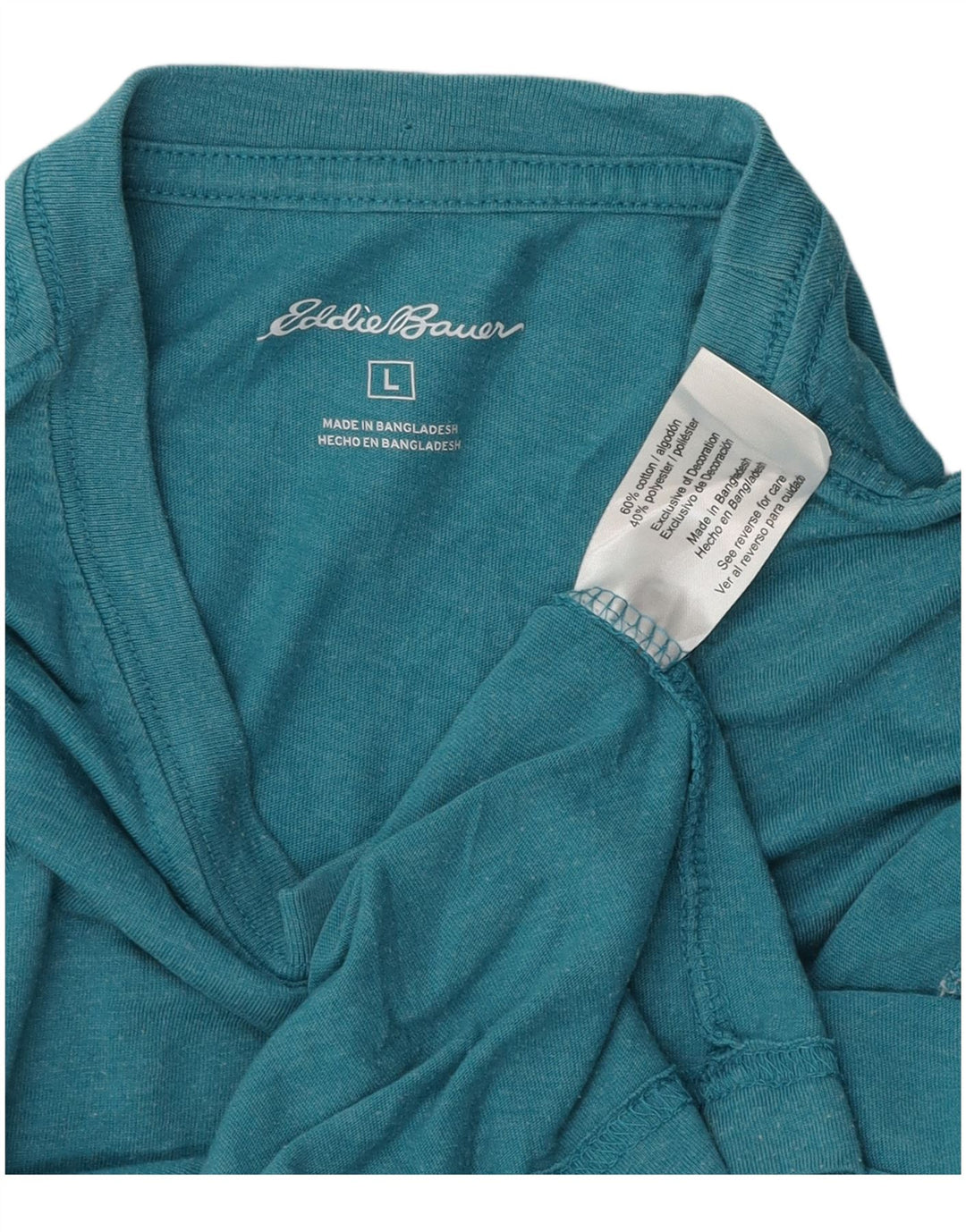 EDDIE BAUER Herre T-Shirt Top Stor Blå Bomuld
