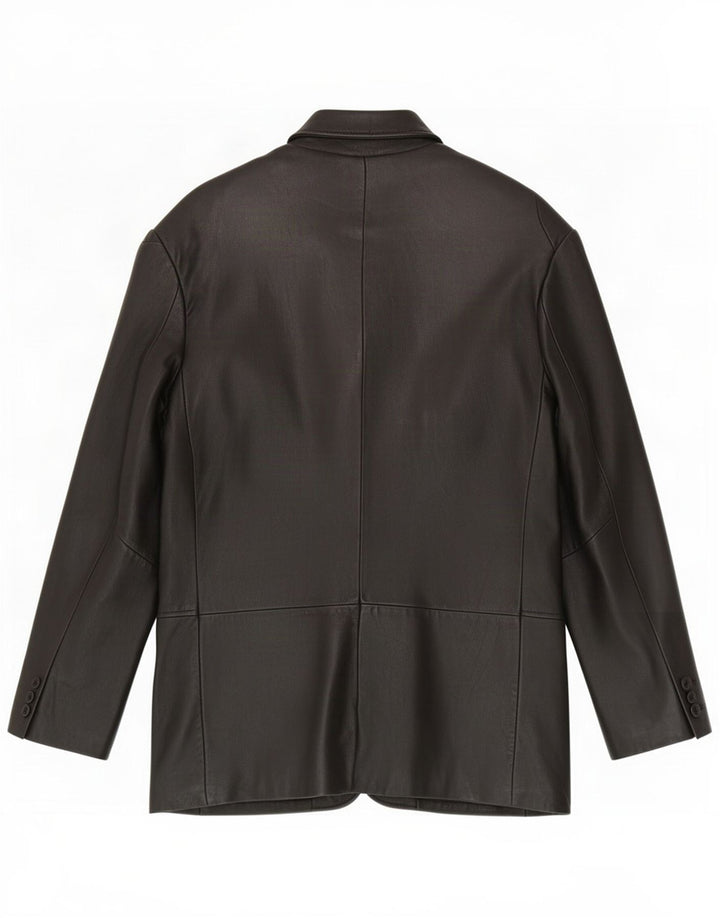 Kartel Herre 3-knaps læderblazerjakke UK 40 Large Black