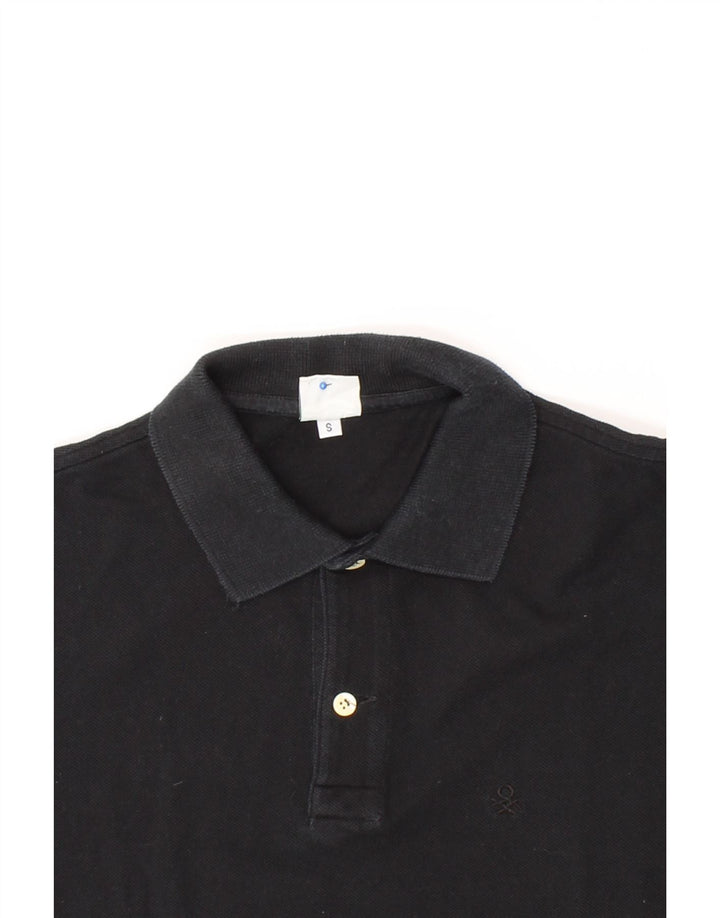 BENETTON Mens Polo Shirt Small Black Cotton Vintage Benetton and Second-Hand Benetton from Messina Hembry 