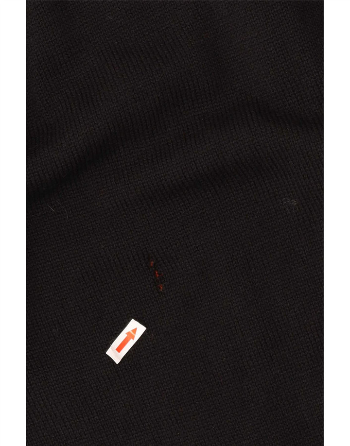 Vintage Dame Longline Cardigan Sweater EU 40 Medium Black Colourblock