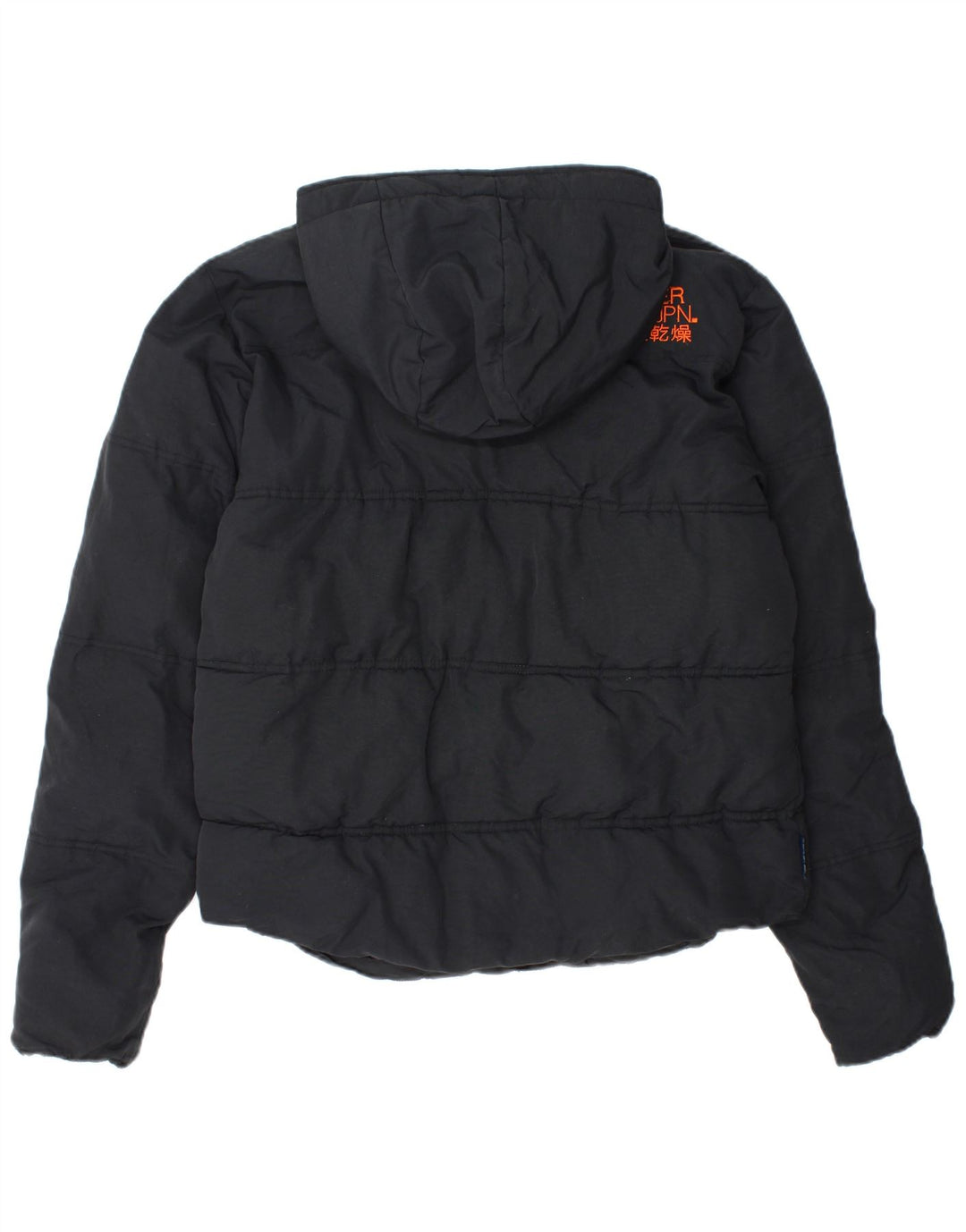 Superdry Herre hættepolstret jakke UK 40 Stor marineblå nylon