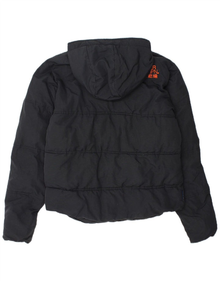 Superdry Herre hættepolstret jakke UK 40 Stor marineblå nylon