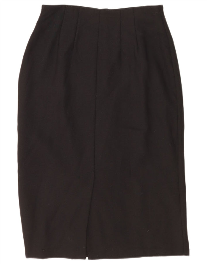Marks & Spencer Womens Pencil Skirt UK 14 Medium W28 Black Polyester