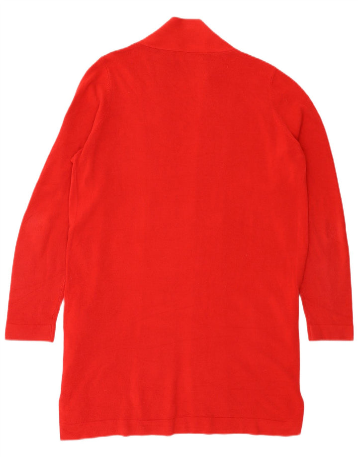 Marks & Spencer Dame Longline Åben Cardigan Sweater UK 16 Large Red