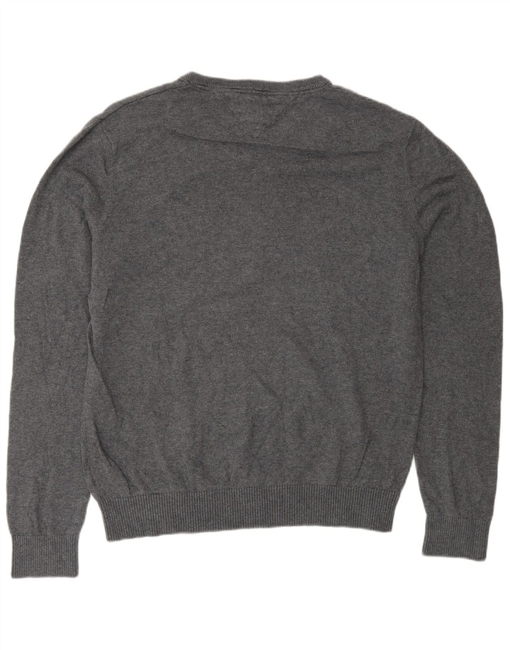Tommy Hilfiger Herre V-hals sweater Medium Grey Argyle/Diamond Bomuld