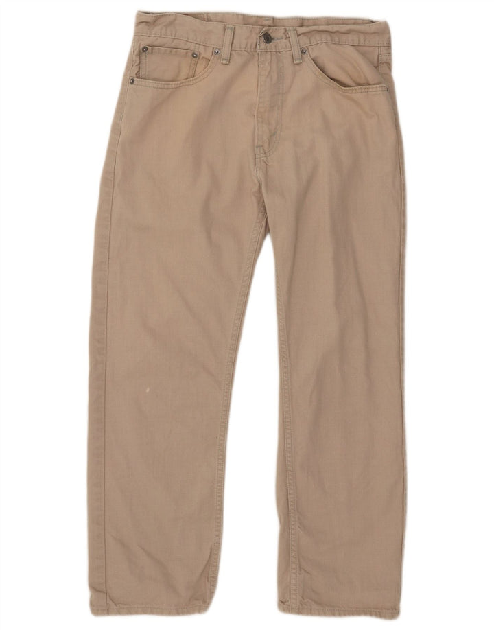 Levi's Herre 505 Straight Jeans W33 L26 Beige Bomuld