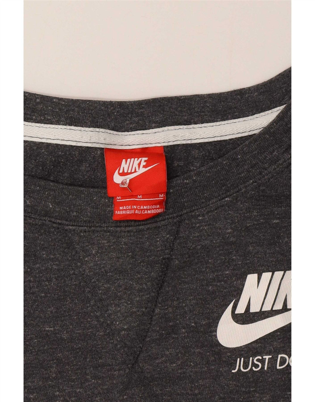 Nike Dame Sweatshirt Jumper UK 14 Medium Grey Flecked