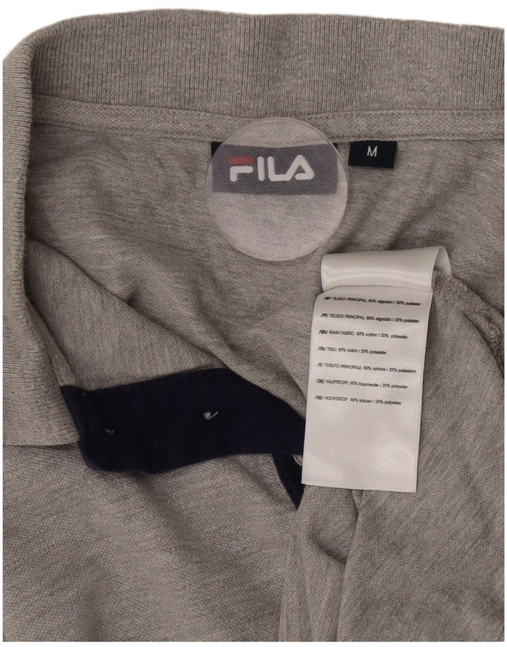 Fila herre poloshirt mellemgrå bomuld