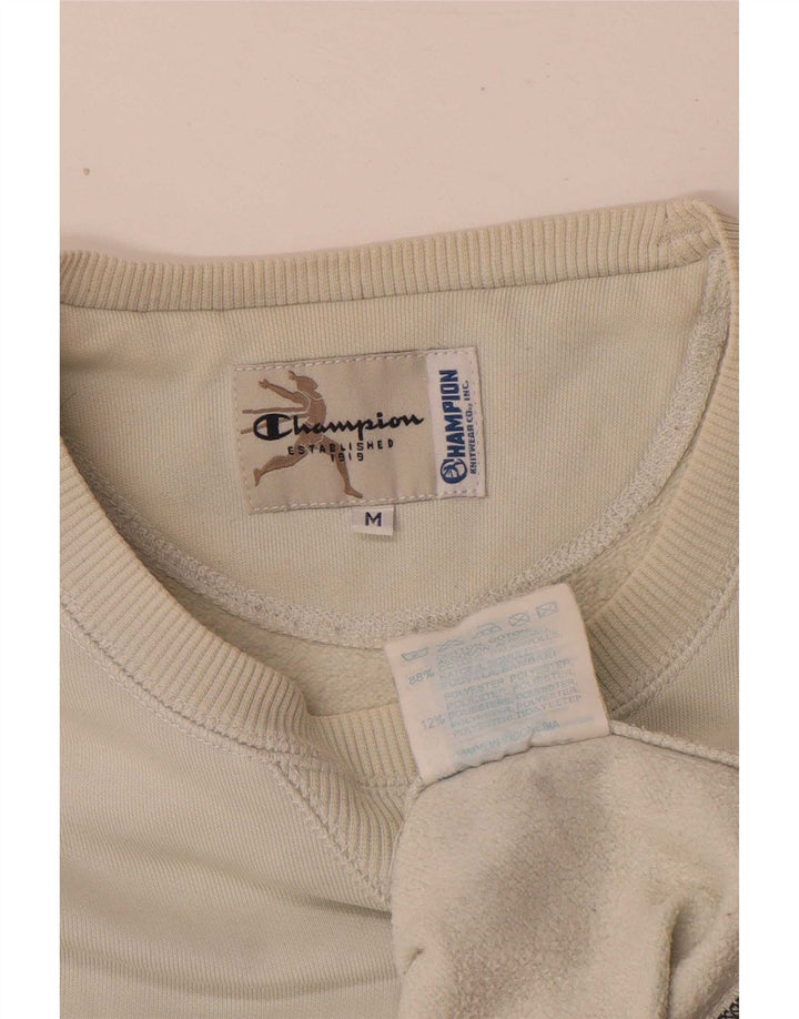 Champion Herre Sweatshirt Jumper Medium Hvid Bomuld