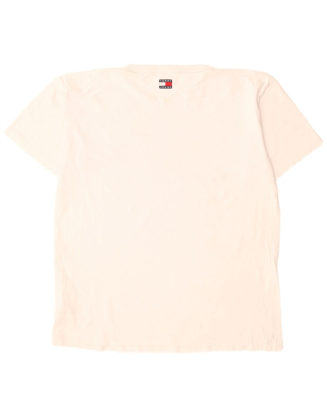 Tommy Hilfiger Herre grafisk T-shirt Top Medium Hvid Bomuld