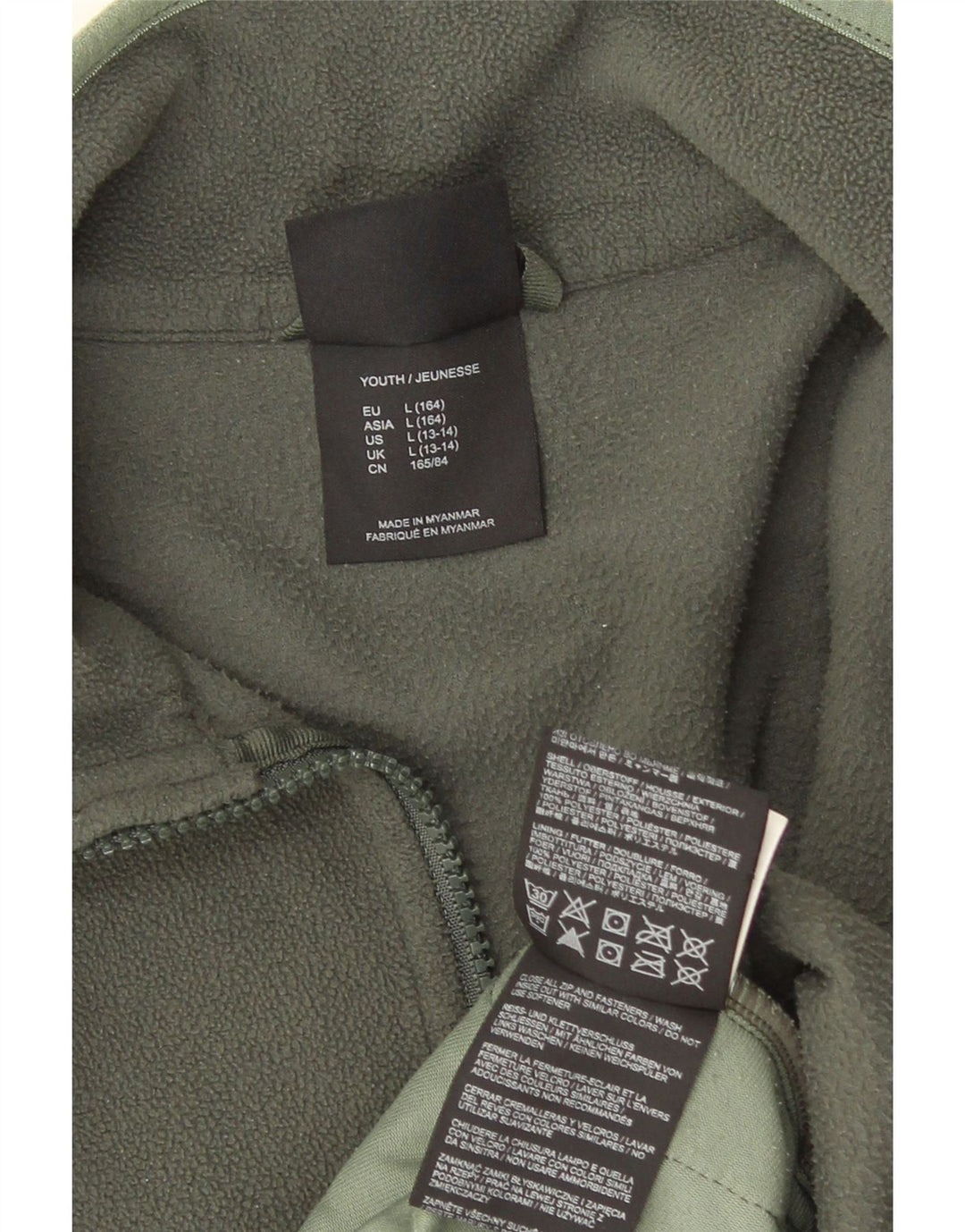 Jack Wolfskin Girls Fleecejakke 13-14 År Stor Khaki Polyester